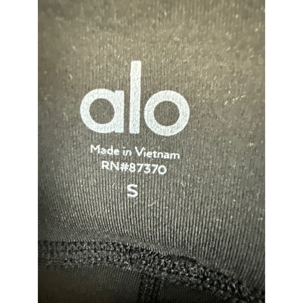 Alo Yoga‎ Moto Legging Womens S High Waist Pintuck Faux Leather Activewear 3158